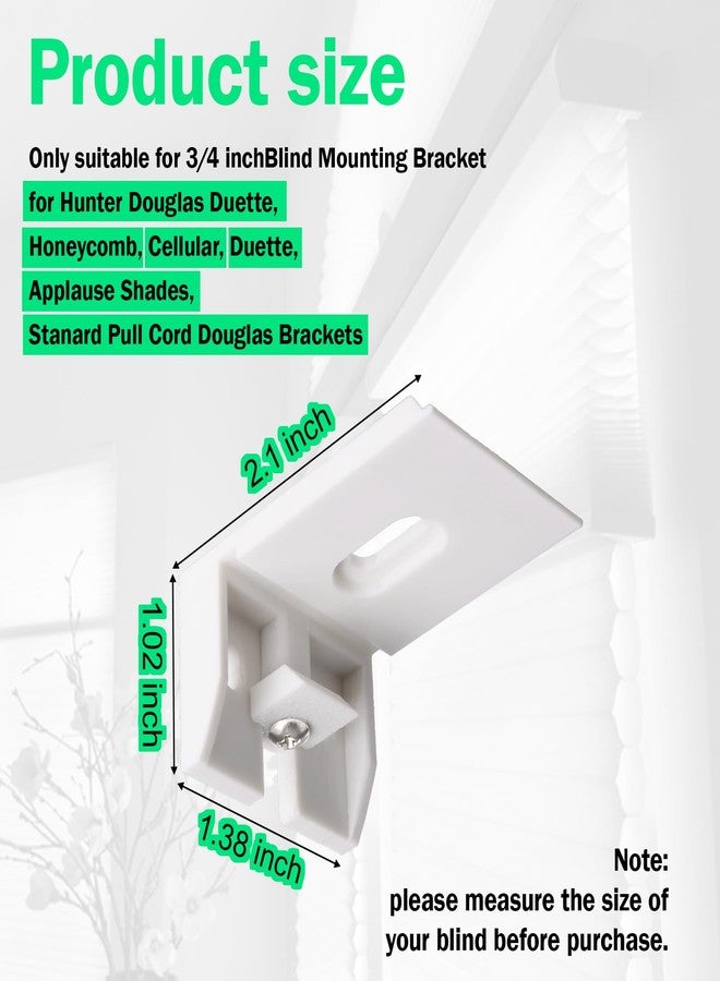 EAORBD Blinds Shade Bracket for Hunter Douglas Duette Bracketm, 3/4" Blind Mounting Bracket for Honeycomb, Cellular, Duette, Applause Shades, Stanard Pull Cord Douglas Brackets 3pc - Image 2